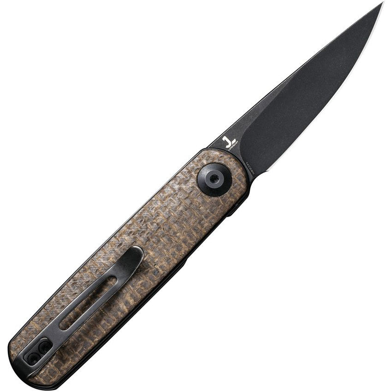 Civivi Lumi Folding Knife 2.56" Sandvik 14C28N Steel Drop Point Blade Brown Burlap Micarta Handle VC200245 -Civivi - Survivor Hand Precision Knives & Outdoor Gear Store