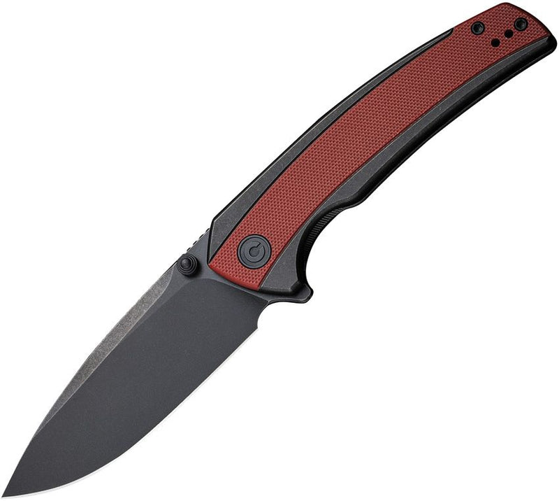 Civivi Teraxe Folding Knife 3.5" Nitro-V Steel Drop Point Blade Stainless/Burgundy G10 Inlay Handle VC200361 -Civivi - Survivor Hand Precision Knives & Outdoor Gear Store