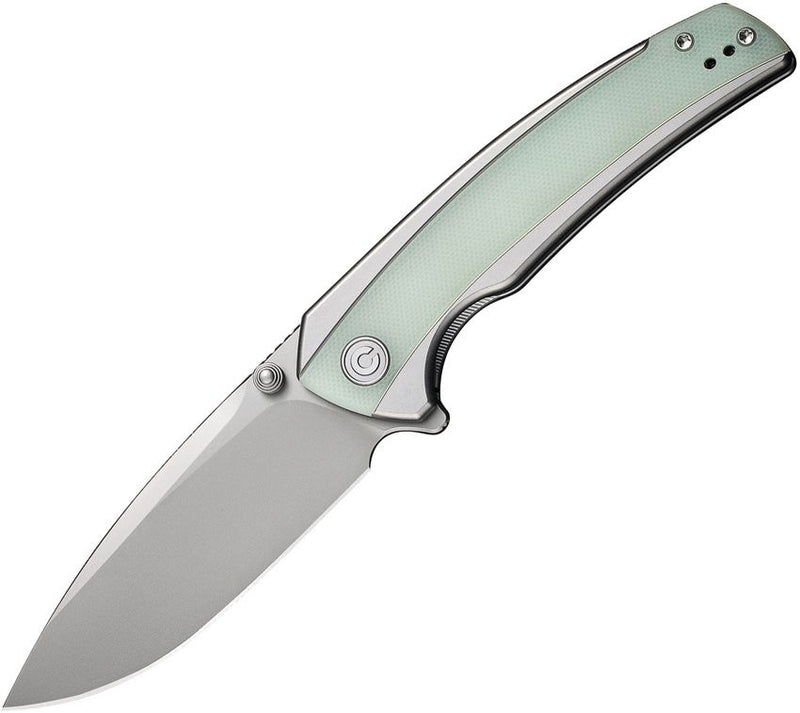 Civivi Teraxe Folding Knife 3.5" Nitro-V Steel Blade Stainless/Jade G10 Inlay Handle VC200362 -Civivi - Survivor Hand Precision Knives & Outdoor Gear Store