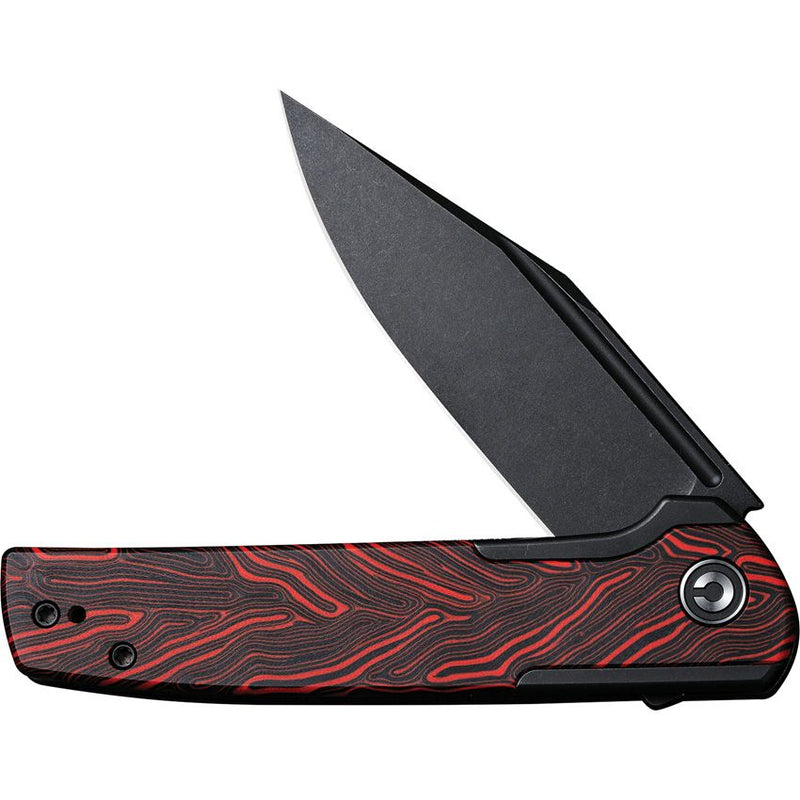 Civivi Cachet Frame Folding Knife 3.5" 14C28N Sandvik Steel Clip Point Blade Stainless/Black And Red G10 Inlay Handle VC20041C1 -Civivi - Survivor Hand Precision Knives & Outdoor Gear Store