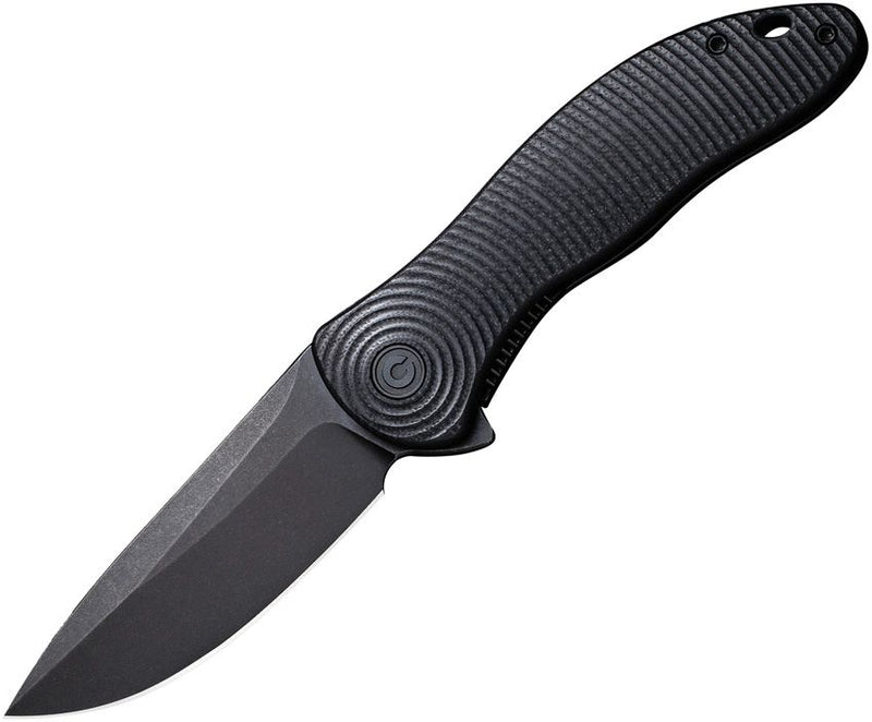 Civivi Synergy3 Linerlock Folding Knife 3.25" Nitro-V Steel Drop Point Blade 3D Machined Black G10 Handle VC20075D1 -Civivi - Survivor Hand Precision Knives & Outdoor Gear Store