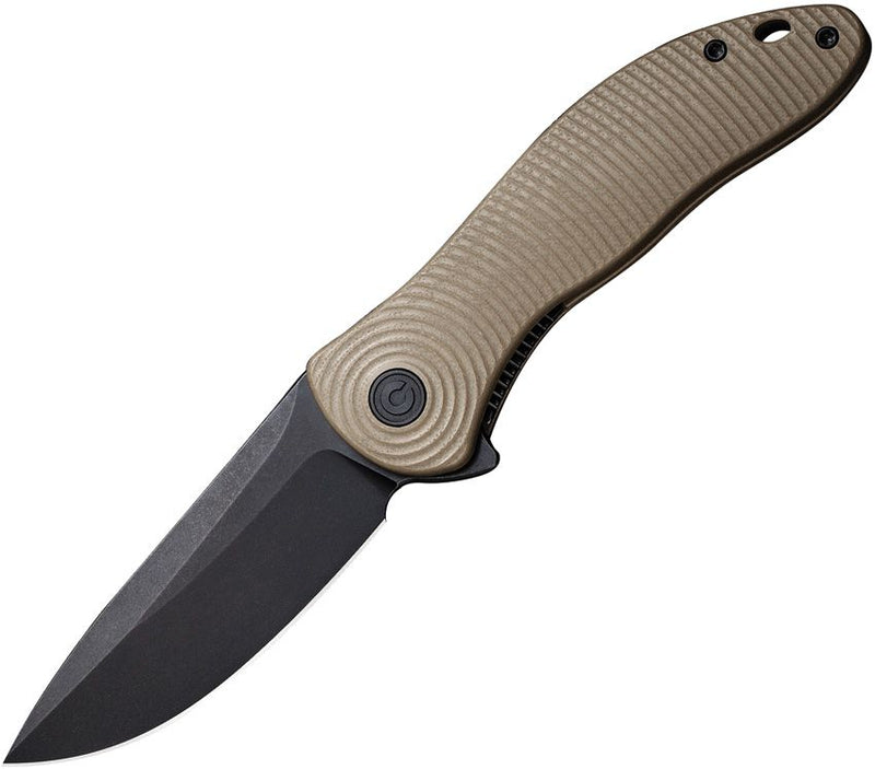 Civivi Synergy3 Linerlock Folding Knife 3.25" Nitro-V Steel Drop Point Blade 3D Machined Tan G10 Handle VC20075D2 -Civivi - Survivor Hand Precision Knives & Outdoor Gear Store