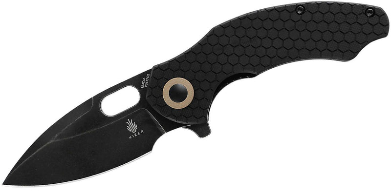 Kizer Cutlery Roach Mini Folding Knife 2.99" 154CM Steel Drop Point Blade Black G10 Handle 3477C2 -Kizer Cutlery - Survivor Hand Precision Knives & Outdoor Gear Store