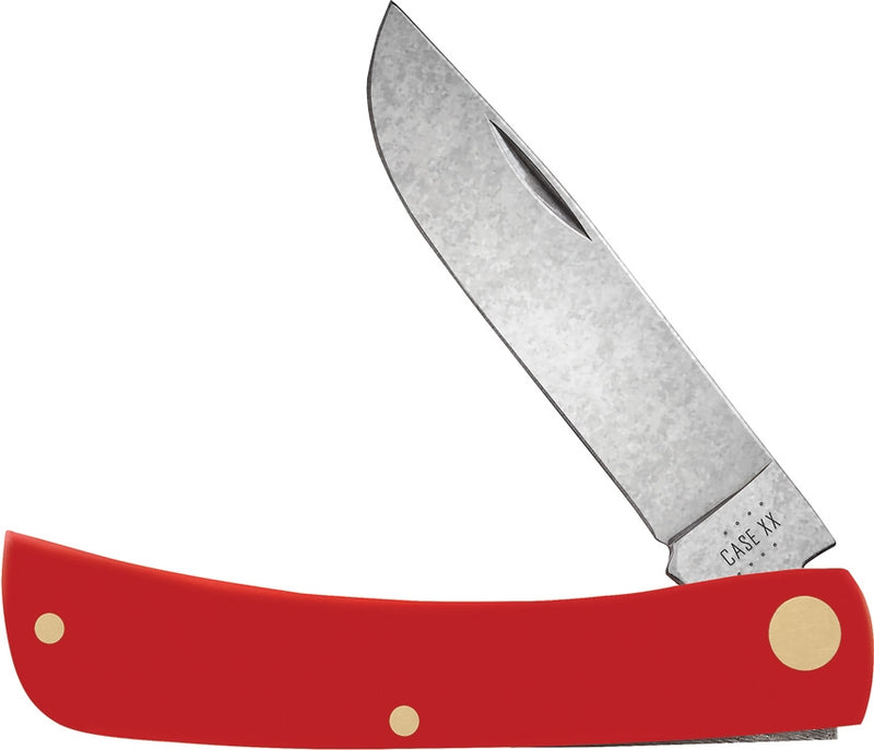 Case XX Sod Buster Jr Pocket Knife Carbon Steel Skinner Blades Red Synthetic Handle 3932 -Case Cutlery - Survivor Hand Precision Knives & Outdoor Gear Store
