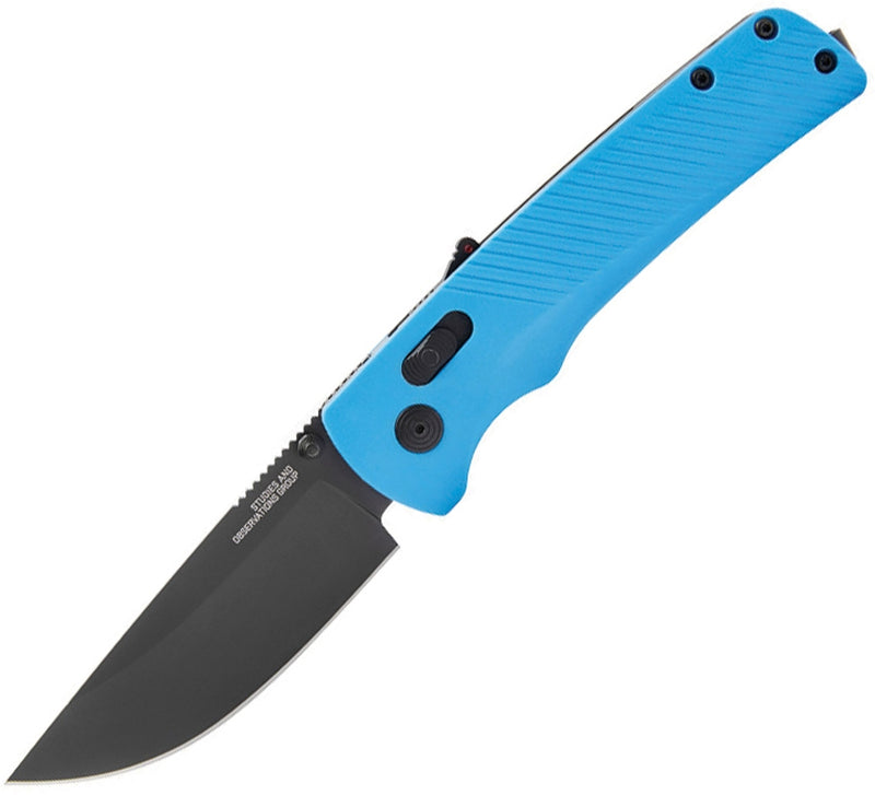 SOG Flash MK3 AT-XR Lock A/O Folding Knife 3.38" D2 Tool Steel Drop Point Blade Blue GRN Handle 11180357 -SOG - Survivor Hand Precision Knives & Outdoor Gear Store