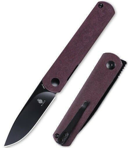 Kizer Cutlery Feist Frame Folding Knife 2.75" CPM-4V Tool Steel Blade Redstone Richlite Handle 3499R3 -Kizer Cutlery - Survivor Hand Precision Knives & Outdoor Gear Store