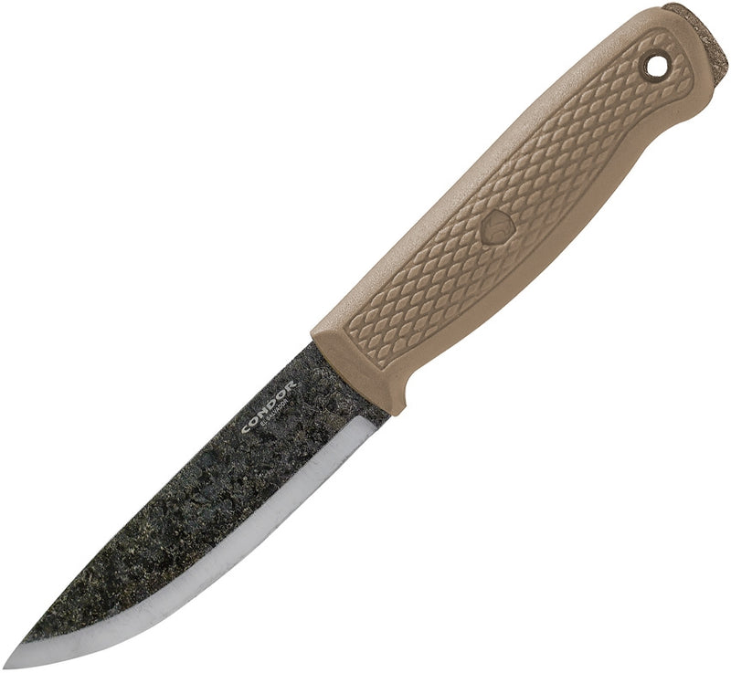 Condor Terrasaur Fixed Knife 4.25" 1095HC Steel Blade Tan Polypropylene Handle 394441 -Condor - Survivor Hand Precision Knives & Outdoor Gear Store