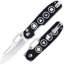 Kizer Cutlery Cormorant Button Lock Folding Knife 3.25" S35VN Steel Blade Black/White G10 Handle 4562A3 -Kizer Cutlery - Survivor Hand Precision Knives & Outdoor Gear Store
