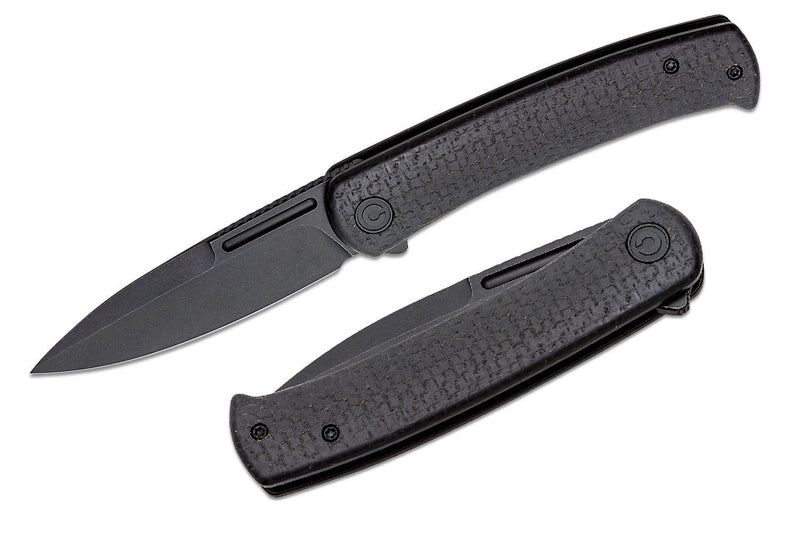 Civivi Cetos Framelock Folding Knife 3.5" 14C28N Sandvik Steel Blade Black Micarta Handle 21025B2 -Civivi - Survivor Hand Precision Knives & Outdoor Gear Store