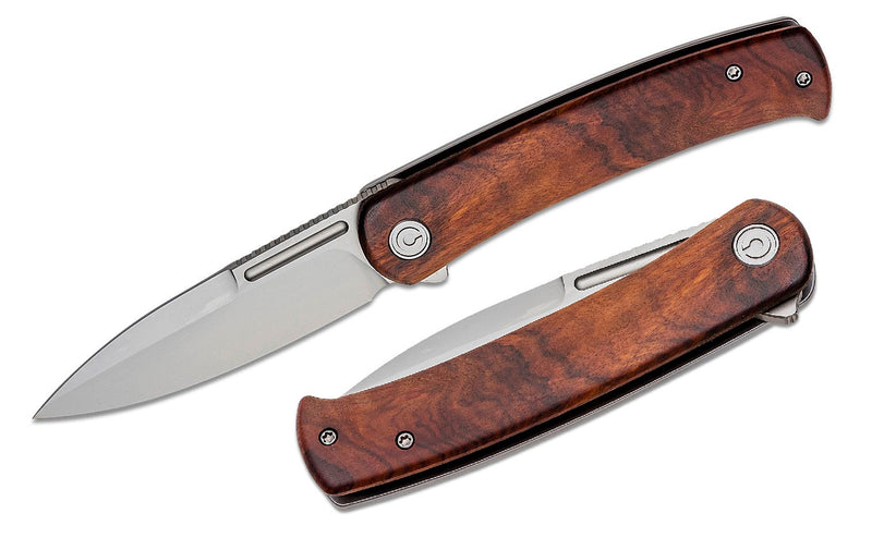 Civivi Cetos Frame Folding Knife 3.5" 14C28N Sandvik Steel Spear Point Blade Wood/Stainless Handle 21025B4 -Civivi - Survivor Hand Precision Knives & Outdoor Gear Store