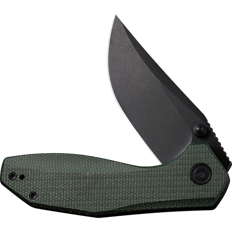 Civivi ODD 22 Liner Folding Knife 3" 14C28N Sandvik Steel Clip Point Blade Green Micarta Handle C210322 -Civivi - Survivor Hand Precision Knives & Outdoor Gear Store