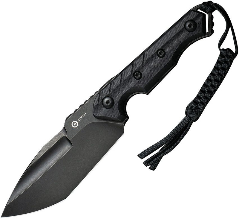 Civivi Maxwell Fixed Knife 4.75" D2 Tool Steel Spear Point Tanto Blade Black G10 Handle C210401 -Civivi - Survivor Hand Precision Knives & Outdoor Gear Store