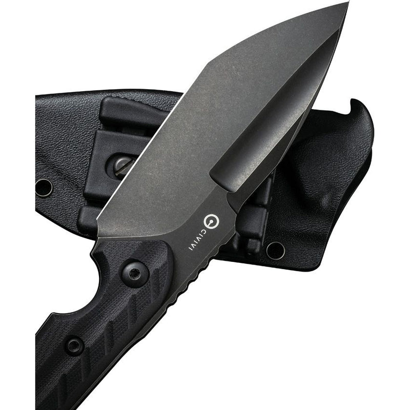 Civivi Maxwell Fixed Knife 4.75" D2 Tool Steel Spear Point Tanto Blade Black G10 Handle C210401 -Civivi - Survivor Hand Precision Knives & Outdoor Gear Store