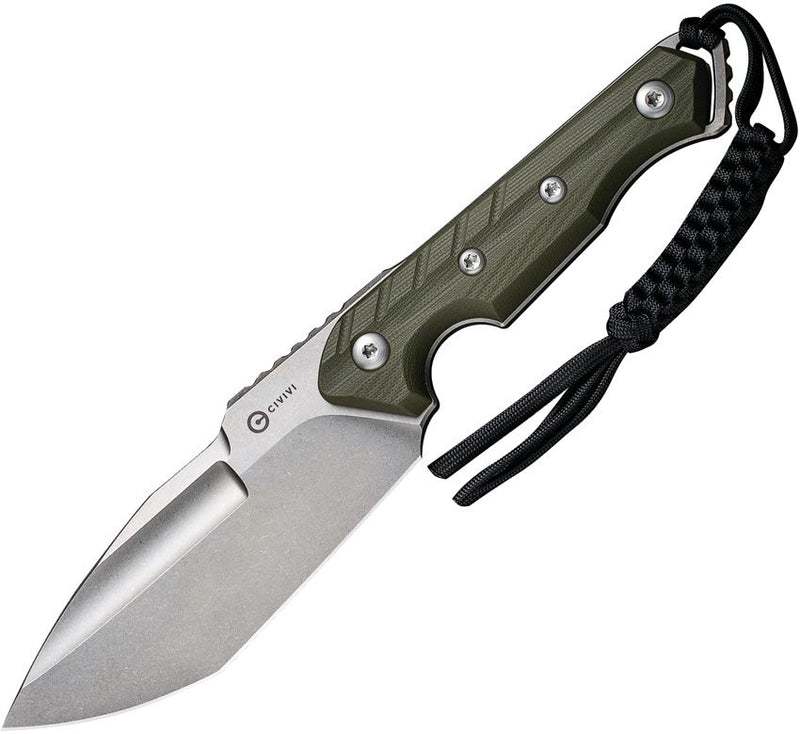 Civivi Maxwell Fixed Knife 4.75" D2 Tool Steel Spear Point Tanto Blade OD Green G10 Handle C210402 -Civivi - Survivor Hand Precision Knives & Outdoor Gear Store