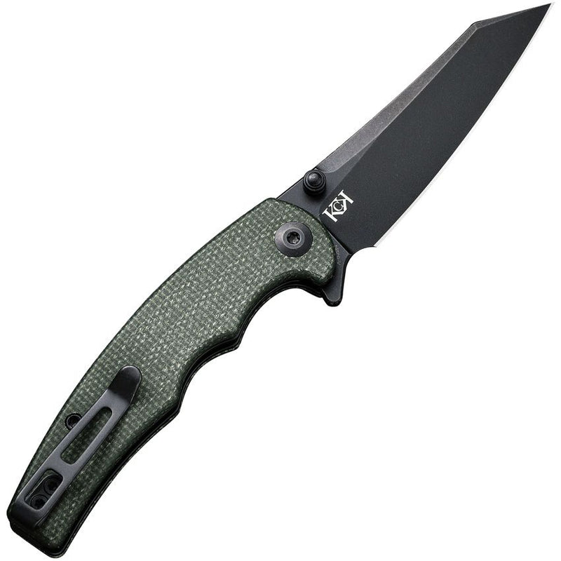 Civivi P87 Folding Knife 2.88" Nitro-V Steel Extended Tang Blade Green Micarta Handle C210433 -Civivi - Survivor Hand Precision Knives & Outdoor Gear Store