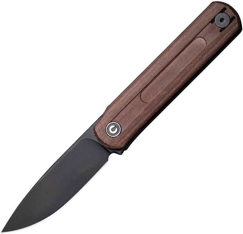 Civivi Slip Joint Folding Knife 2.63" Nitro-V Steel Drop Point Blade Brown Linen Micarta Handle C210442 -Civivi - Survivor Hand Precision Knives & Outdoor Gear Store