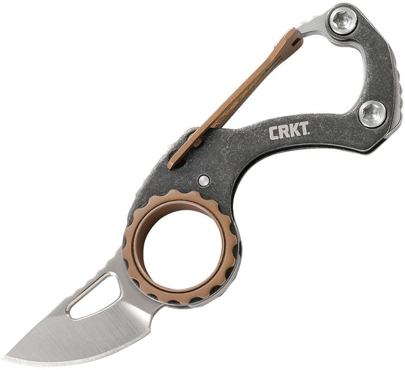 CRKT Compano Carabiner Folding Knife 1.5" 5Cr15MoV Steel Blade Stainless/Bronze Accents Handle 9082 -CRKT - Survivor Hand Precision Knives & Outdoor Gear Store