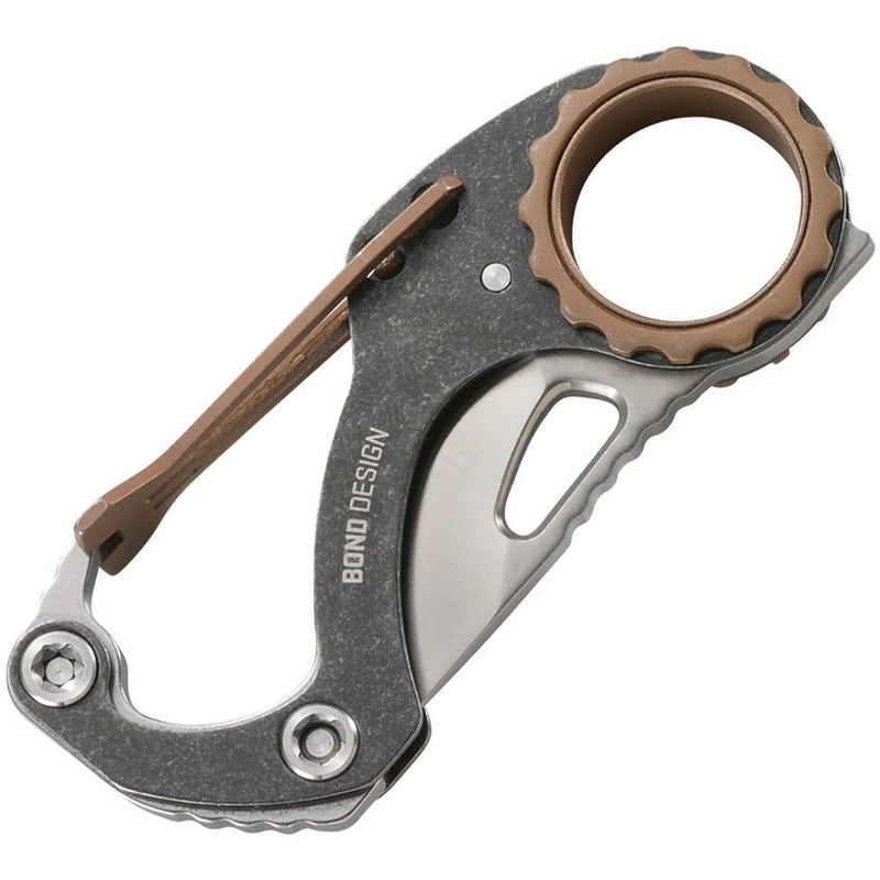 CRKT Compano Carabiner Folding Knife 1.5" 5Cr15MoV Steel Blade Stainless/Bronze Accents Handle 9082 -CRKT - Survivor Hand Precision Knives & Outdoor Gear Store