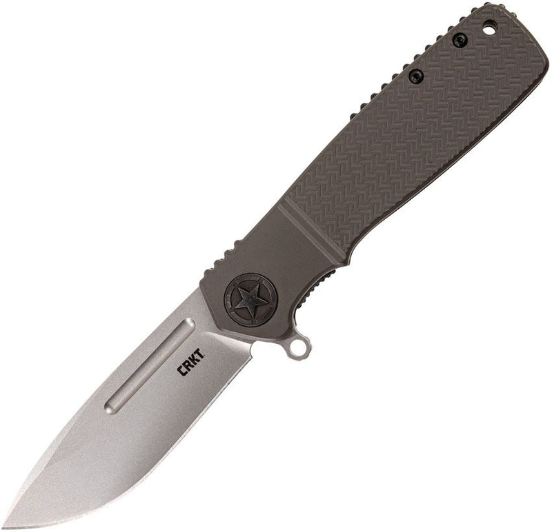 CRKT Homefront Linerlock A/O Folding Knife 3.5" 12C27 Sandvik Steel Blade OD Green Aluminum Handle K252GXP -CRKT - Survivor Hand Precision Knives & Outdoor Gear Store