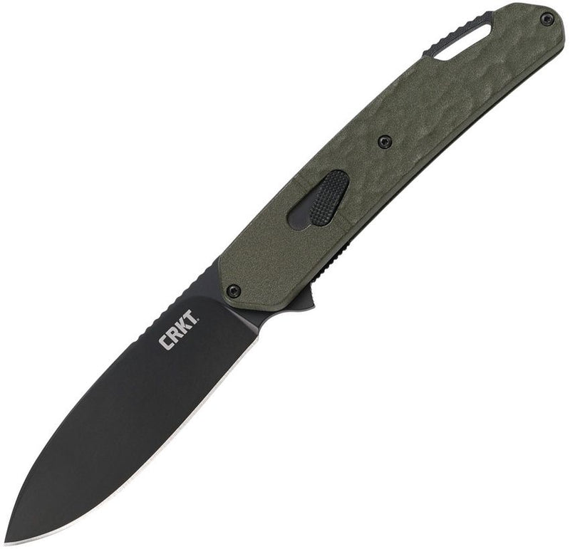 CRKT Bona Fide Linerlock Folding Knife 3.63" Black PVD Coated 1.4116 Steel Blade OD Green Aluminum Handle K542GKP -CRKT - Survivor Hand Precision Knives & Outdoor Gear Store