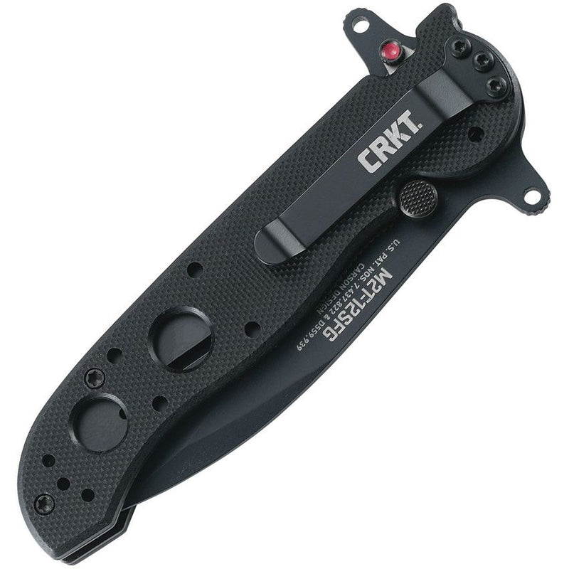 CRKT M21 Linerlock Folding Knife 3.12" Powder Coated Veff Serrated 1.4116 Steel Blade Black G10 Handle M2112SFG -CRKT - Survivor Hand Precision Knives & Outdoor Gear Store