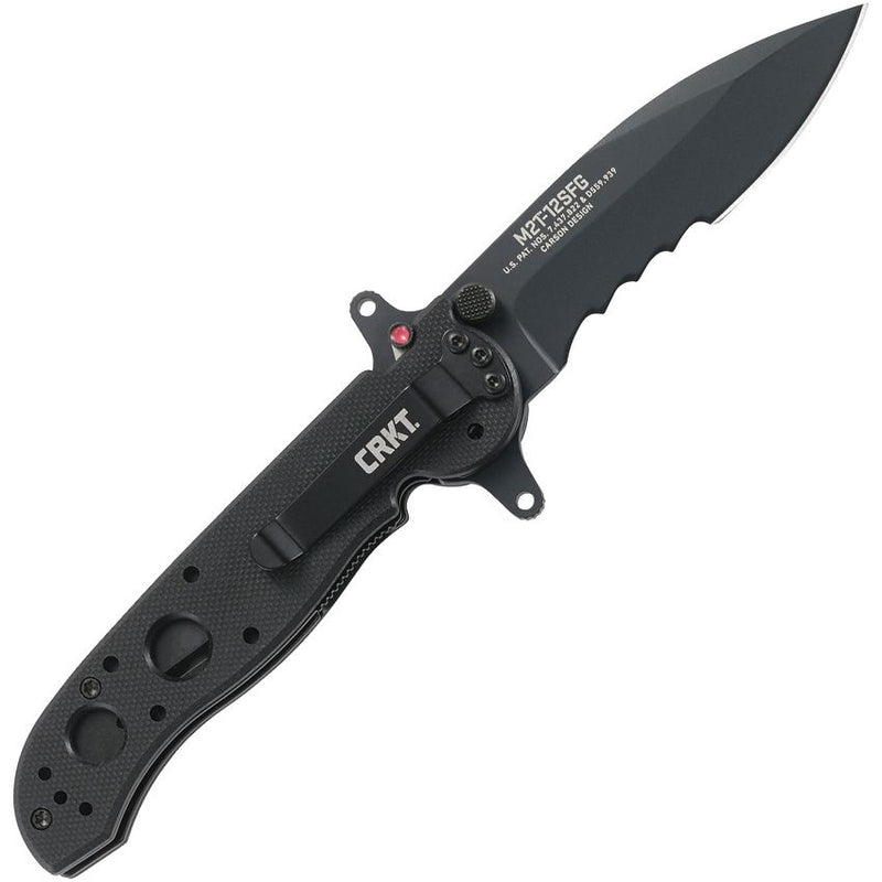 CRKT M21 Linerlock Folding Knife 3.12" Powder Coated Veff Serrated 1.4116 Steel Blade Black G10 Handle M2112SFG -CRKT - Survivor Hand Precision Knives & Outdoor Gear Store