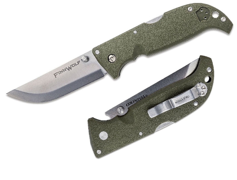 Cold Steel Finn Wolf Folding Knife 3.5" Stainless Steel Blade Green ABS Handle 20NPF -Cold Steel - Survivor Hand Precision Knives & Outdoor Gear Store