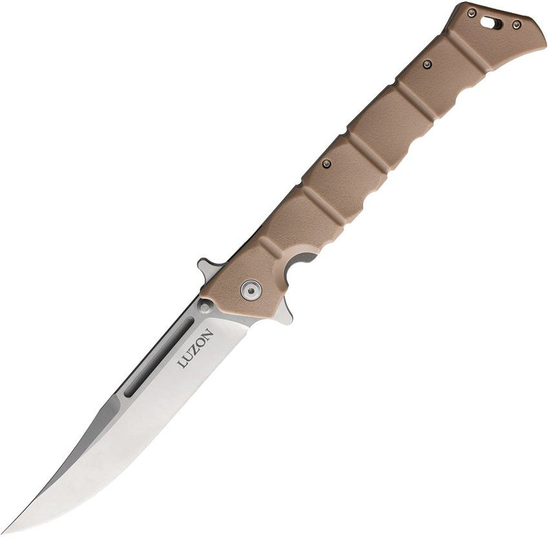 Cold Steel Large Luzon Liner Folding Knife 6" 8Cr13MoV Steel Clip Point Blade Desert Tan GFN Handle 20NQXDTST -Cold Steel - Survivor Hand Precision Knives & Outdoor Gear Store