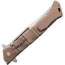 Cold Steel Large Luzon Liner Folding Knife 6" 8Cr13MoV Steel Clip Point Blade Desert Tan GFN Handle 20NQXDTST -Cold Steel - Survivor Hand Precision Knives & Outdoor Gear Store