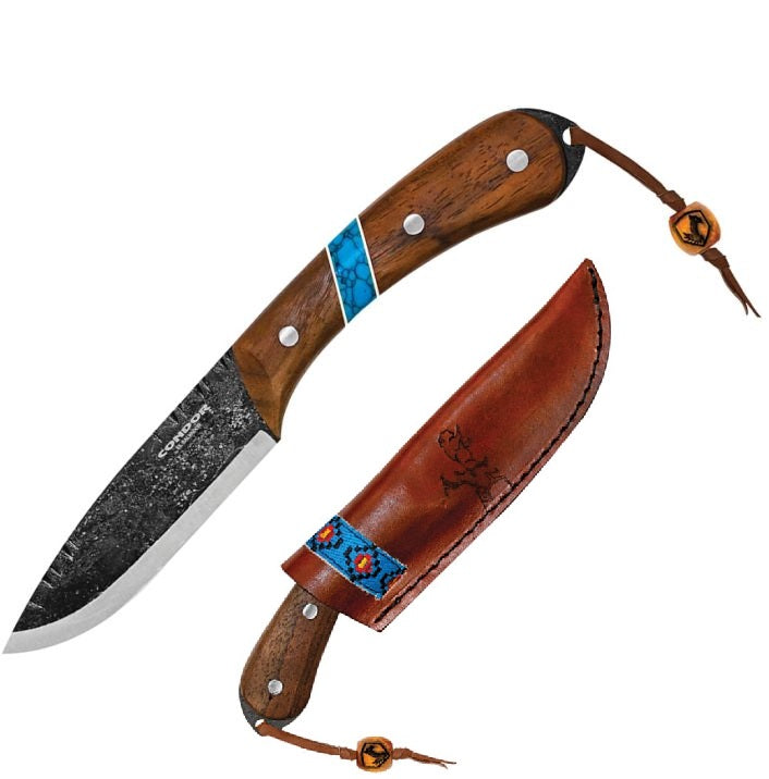 Condor Blue River Fixed Knife 4.5" 1095HC Steel Blade Walnut/Stone Handle 282543HC -Condor - Survivor Hand Precision Knives & Outdoor Gear Store