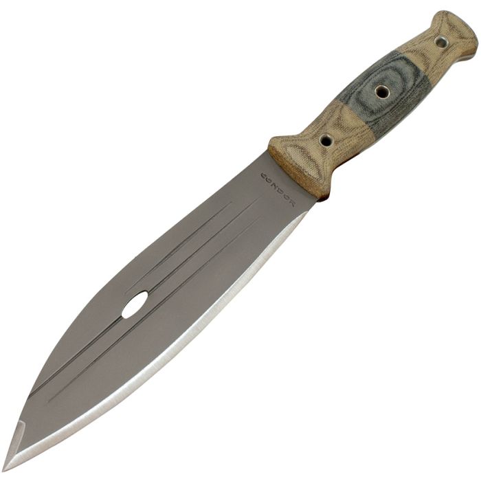 Condor Primitive Bush Fixed Knife 8.25" 1075 Steel Full Tang Blade Micarta Handle 2428HC -Condor - Survivor Hand Precision Knives & Outdoor Gear Store