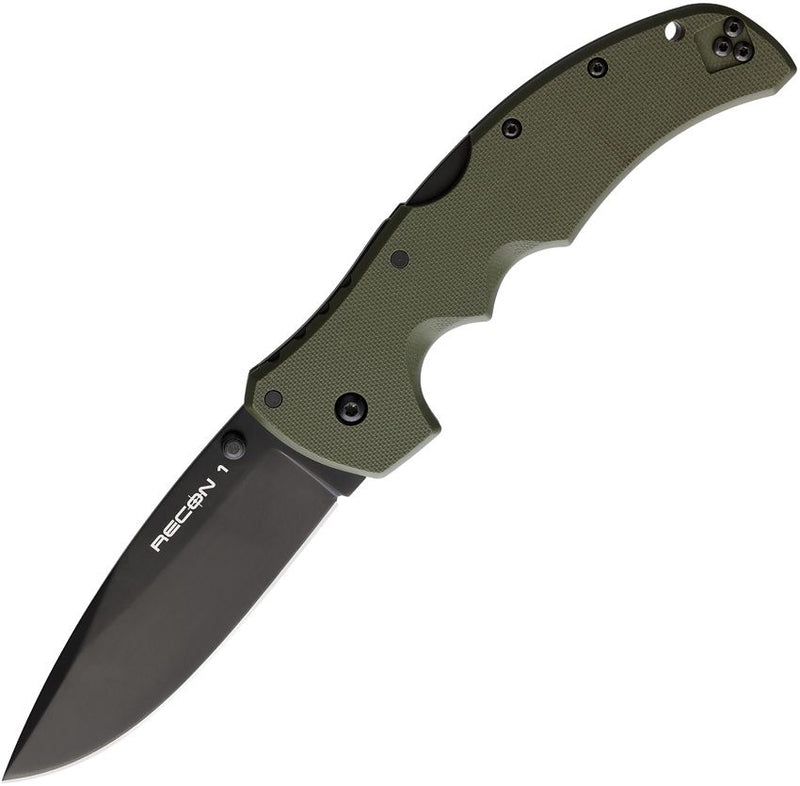 Cold Steel Recon 1 Lock Folding Knife 4" CPM S35VN Steel Spear Point Blade OD Green G10 Handle 27BSODBK -Cold Steel - Survivor Hand Precision Knives & Outdoor Gear Store