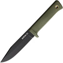 Cold Steel SRK Compact Fixed Knife 5" Black Tuff-Ex Coated SK5 Carbon Steel Clip Point Blade OD Green Kray-Ex Handle 49LCKDODBK -Cold Steel - Survivor Hand Precision Knives & Outdoor Gear Store