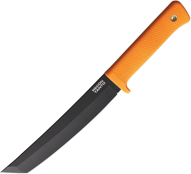 Cold Steel Recon Fixed Knife 7" Black Powder Coated SK5 Carbon Steel Tanto Blade Orange Kray-Ex Handle 49LRTORBK -Cold Steel - Survivor Hand Precision Knives & Outdoor Gear Store