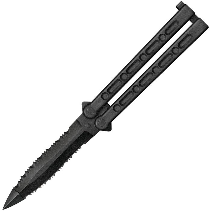 Cold Steel FGX Balisong Folding Knife 5" Black Finish Serrated Blade Griv-Ex Handle 92EAA -Cold Steel - Survivor Hand Precision Knives & Outdoor Gear Store