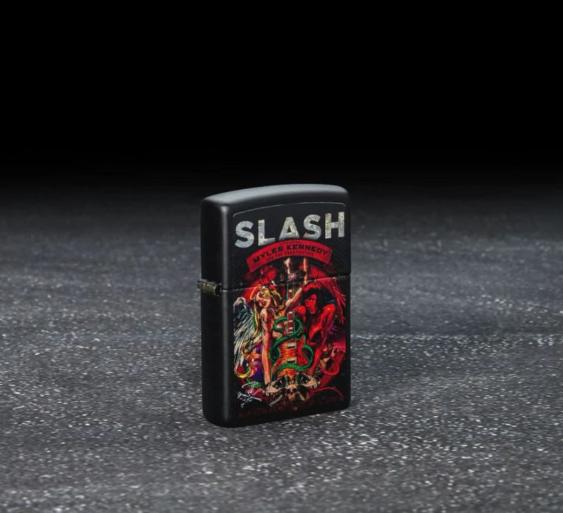 Zippo Slash Lighter Black Matte All Metal Construction Dimensions: 2.25" x 1.5" 23778 -Zippo - Survivor Hand Precision Knives & Outdoor Gear Store