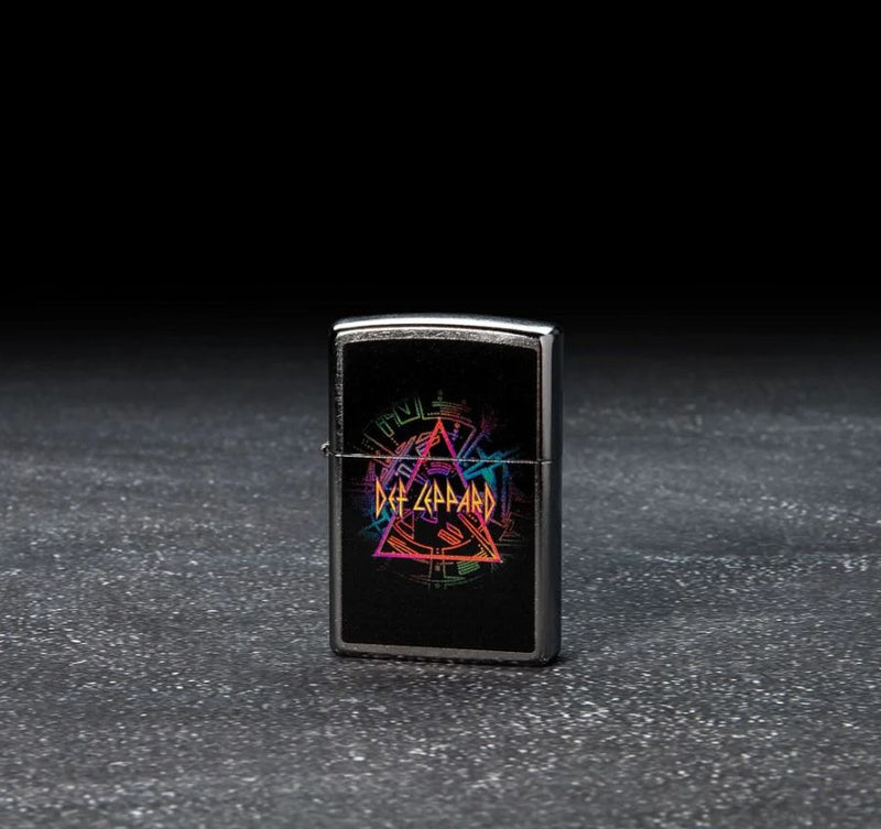 Zippo Def Leppard Lighter Street Chrome All Metal Construction Dimensions: 2.25" x 1.5" 23773 -Zippo - Survivor Hand Precision Knives & Outdoor Gear Store