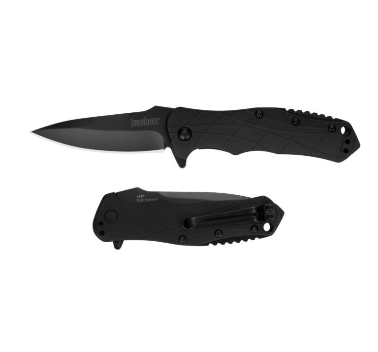 Kershaw RJ Tactical Linerlock Folding Knife 3" 8Cr13MoV Steel Blade Black GRN Handle -Kershaw - Survivor Hand Precision Knives & Outdoor Gear Store