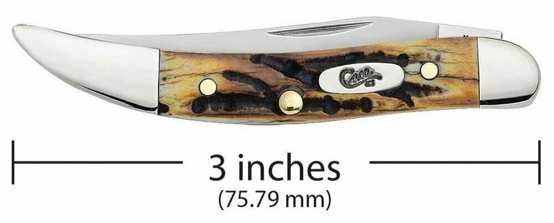 Case XX Small Texas Toothpick Folding Knife 2.25" Stainless Blade Genuine Stag Handle 5532 -Case Cutlery - Survivor Hand Precision Knives & Outdoor Gear Store