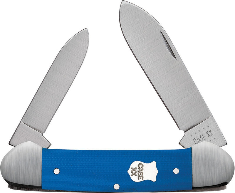 Case XX Cutlery Canoe Pocket Knife Stainless Steel Blades Blue G10 Handle 16743 -Case Cutlery - Survivor Hand Precision Knives & Outdoor Gear Store