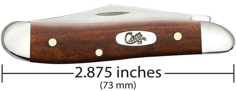 Case XX Cutlery Peanut Pocket Knife Stainless Blades Smooth Chestnut Bone Handle 28702 -Case Cutlery - Survivor Hand Precision Knives & Outdoor Gear Store
