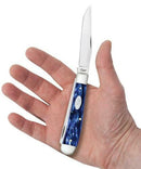 Case XX Cutlery Trapper Pocket Knife Stainless Blades Sparxx Blue Kirinite Handle 23431 -Case Cutlery - Survivor Hand Precision Knives & Outdoor Gear Store