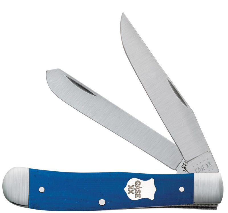 Case XX Cutlery Trapper Pocket Knife Stainless Steel Blades Blue G10 Handle 16740 -Case Cutlery - Survivor Hand Precision Knives & Outdoor Gear Store