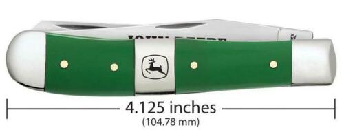 Case XX John Deere Trapper Pocket Knife Stainless Blades Green Synthetic Handle 15761 -Case Cutlery - Survivor Hand Precision Knives & Outdoor Gear Store