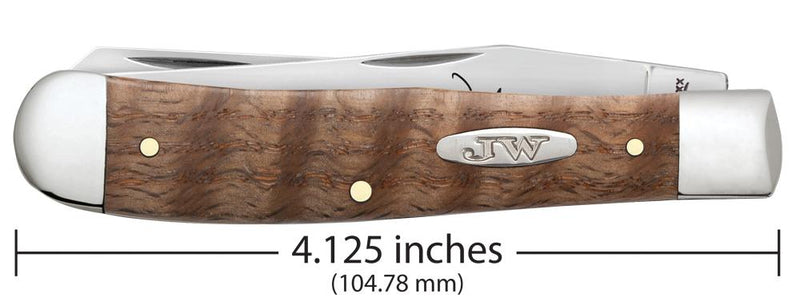 Case XX John Wayne Trapper Pocket Knife Stainless Steel Blades Curly Oak Handle 10703 -Case Cutlery - Survivor Hand Precision Knives & Outdoor Gear Store