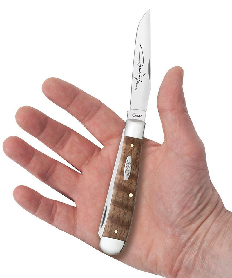 Case XX John Wayne Trapper Pocket Knife Stainless Steel Blades Curly Oak Handle 10703 -Case Cutlery - Survivor Hand Precision Knives & Outdoor Gear Store