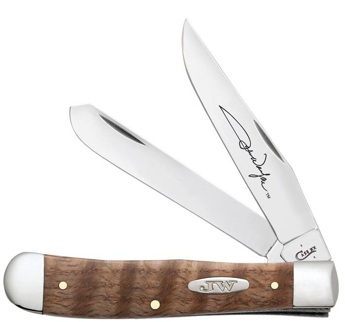 Case XX John Wayne Trapper Pocket Knife Stainless Steel Blades Curly Oak Handle 10703 -Case Cutlery - Survivor Hand Precision Knives & Outdoor Gear Store