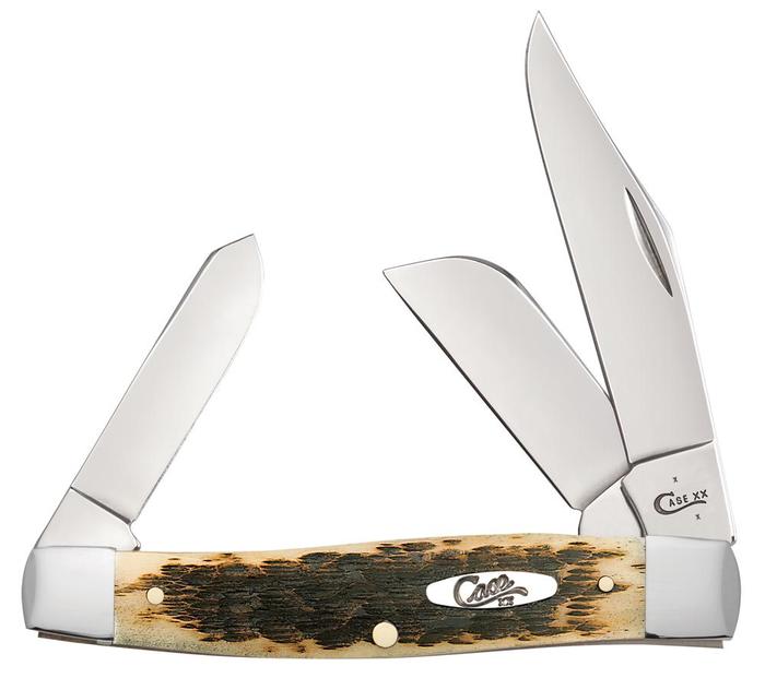 Case XX Jumbo Stockman Pocket Knife Carbon Steel Blades Amber Jigged Bone Handle 00204 -Case Cutlery - Survivor Hand Precision Knives & Outdoor Gear Store