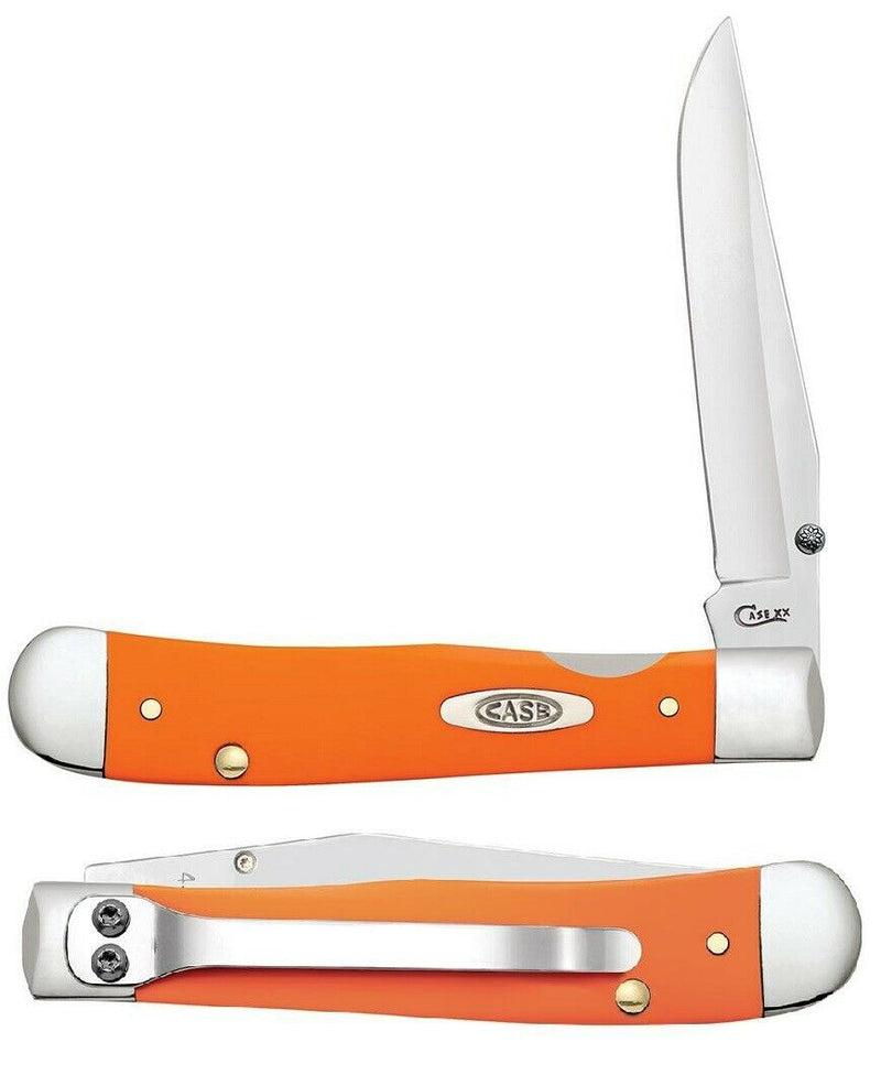 Case XX Kickstart Trapperlock Folding Knife 3.3" Stainless Blade Orange Synthetic Handle 80511 -Case Cutlery - Survivor Hand Precision Knives & Outdoor Gear Store