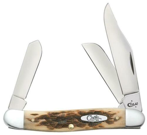 Case XX Cutlery Large Stockman Pocket Knife Stainless Blades Amber Bone Handle 00128 -Case Cutlery - Survivor Hand Precision Knives & Outdoor Gear Store